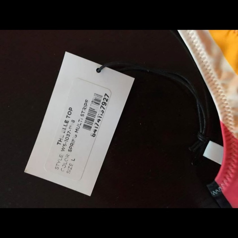 NWT Solid & Striped Bikini Top - Elle Top - Picture 4 of 5
